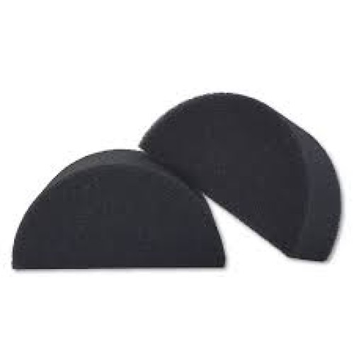 Fusion Body Art - Half Round Face Paint Sponge 2PK - BLACK